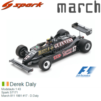 Modelauto 1:43 | Spark S7171 | March 811 1981 #17 - D.Daly