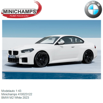 Modelauto 1:43 | Minichamps 410023122 | BMW M2 White 2023