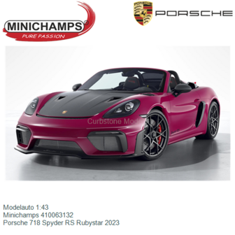 Modelauto 1:43 | Minichamps 410063132 | Porsche 718 Spyder RS Rubystar 2023