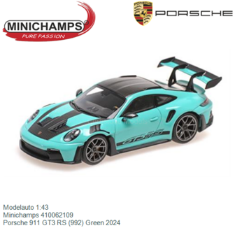 Modelauto 1:43 | Minichamps 410062109 | Porsche 911 GT3 RS (992) Green 2024