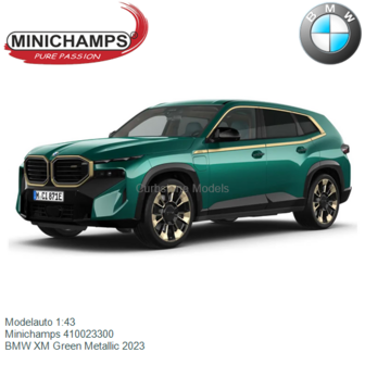 Modelauto 1:43 | Minichamps 410023300 | BMW XM Green Metallic 2023