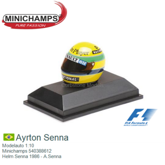 Modelauto 1:10 | Minichamps 540388612 | Helm Senna 1986 - A.Senna