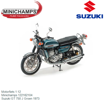Motorfiets 1:12 | Minichamps 122162104 | Suzuki GT 750 J Groen 1973