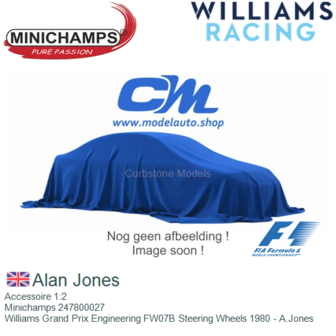 Accessoire 1:2 | Minichamps 247800027 | Williams Grand Prix Engineering FW07B Steering Wheels 1980 - A.Jones