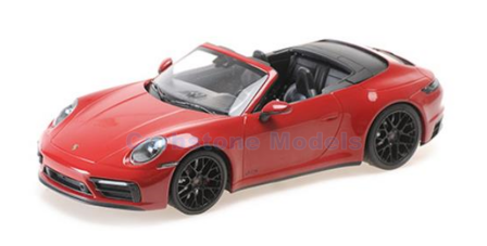 Modelauto 1:18 | Minichamps 155063032 | Porsche 911 Carrera 4 GTS Cabriolet Rood 2020