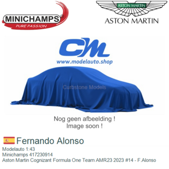 Modelauto 1:43 | Minichamps 417230914 | Aston Martin Cognizant Formula One Team AMR23 2023 #14 - F.Alonso