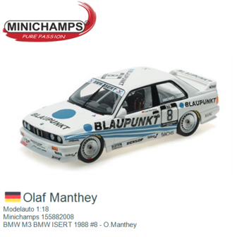 Modelauto 1:18 | Minichamps 155882008 | BMW M3 BMW ISERT 1988 #8 - O.Manthey