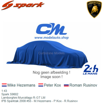 1:43 | Spark S9602 | Lamborghini Murci&eacute;lago R-GT LM | IPB Sparktak 2008 #55 - M.Hezemans - P.Kox - R.Rusinov