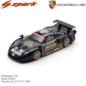 Modelauto 1:43 | Spark S5993 | Porsche AG 911 GT1 1997