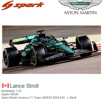 Modelauto 1:43 | Spark S9530 | Aston Martin Aramco F1 Team AMR24 2024 #18 - L.Stroll