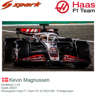 Modelauto 1:43 | Spark S9527 | Moneygram Haas F1 Team VF-24 2024 #20 - K.Magnussen