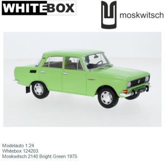 Modelauto 1:24 | Whitebox 124203 | Moskwitsch 2140 Bright Green 1975