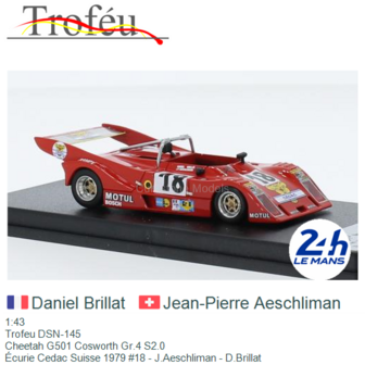 1:43 | Trofeu DSN-145 | Cheetah G501 Cosworth Gr.4 S2.0 | &Eacute;curie Cedac Suisse 1979 #18 - J.Aeschliman - D.Brillat