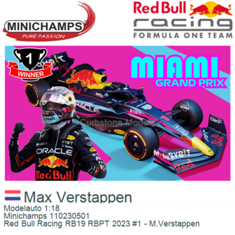 Modelauto 1:18 | Minichamps 110230501 | Red Bull Racing RB19 RBPT 2023 #1 - M.Verstappen