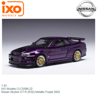 1:43 | IXO-Models CLC526N.22 | Nissan Skyline GT-R (R32) Metallic Purple 2002