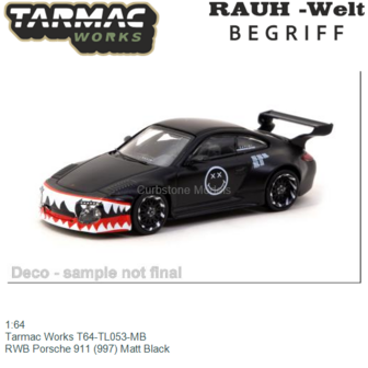 1:64 | Tarmac Works T64-TL053-MB | RWB Porsche 911 (997) Matt Black