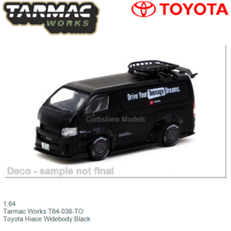 1:64 | Tarmac Works T64-038-TO | Toyota Hiace Widebody Black