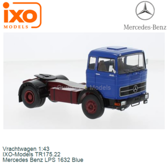 Vrachtwagen 1:43 | IXO-Models TR175.22 | Mercedes Benz LPS 1632 Blue