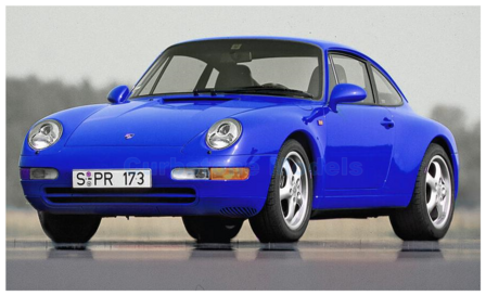 Modelauto 1:18 | Minichamps 155061100 | Porsche 911 Carrera  (993) Blue Metallic 1993