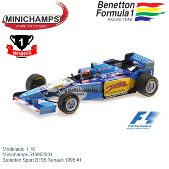 Modelauto 1:18 | Minichamps 510952501 | Benetton Sport B195 Renault 1995 #1
