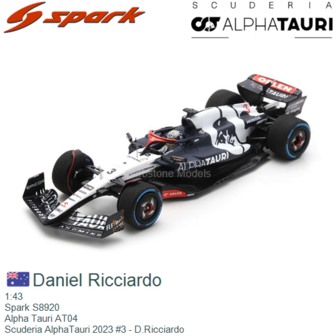 1:43 | Spark S8920 | Alpha Tauri AT04 | Scuderia AlphaTauri 2023 #3 - D.Ricciardo