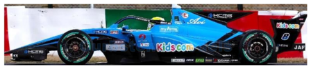 Modelauto 1:43 | Spark SFJ028 | Dallara SF23 Toyota | Kids Com Team KCMG 2024 #8 - N.Fukuzumi 