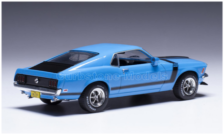 Modelauto 1:43 | IXO-Models CLC569N.22 | Ford Mustang Boss 302 Bright Blue and Black 1970
