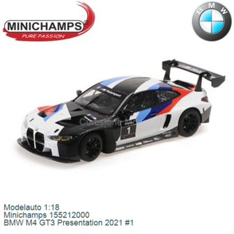 Modelauto 1:18 | Minichamps 155212000 | BMW M4 GT3 Presentation 2021 #1
