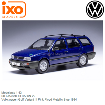 Modelauto 1:43 | IXO-Models CLC566N.22 | Volkswagen Golf Variant III Pink Floyd Metallic Blue 1994