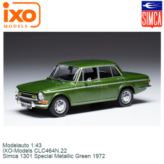 Modelauto 1:43 | IXO-Models CLC464N.22 | Simca 1301 Special Metallic Green 1972