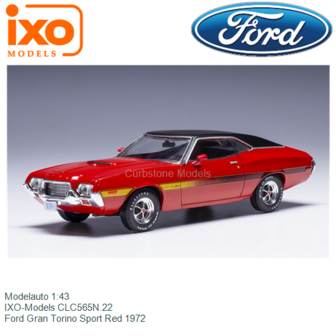 Modelauto 1:43 | IXO-Models CLC565N.22 | Ford Gran Torino Sport Red 1972