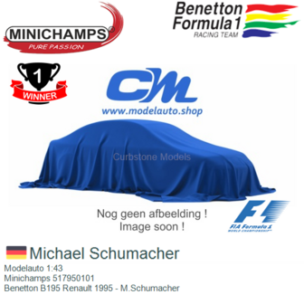 Modelauto 1:43 | Minichamps 517950101 | Benetton B195 Renault 1995 - M.Schumacher