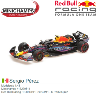 Modelauto 1:43 | Minichamps 417230511 | Red Bull Racing RB19 RBPT 2023 #11 - S.P&amp;#233;rez