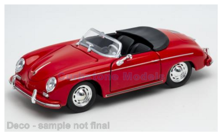 Modelauto 1:24 | Welly 24106C-W-Red | Porsche 356 A Speedster Red
