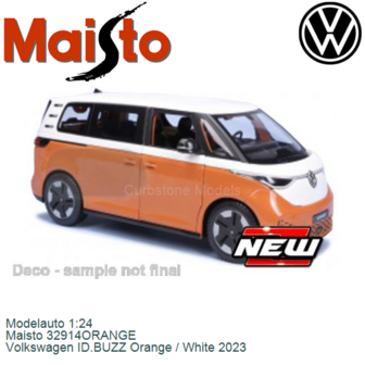 Modelauto 1:24 | Maisto 32914ORANGE | Volkswagen ID.BUZZ Orange / White 2023
