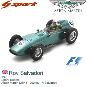 1:43 | Spark S8139 | Aston Martin DBR4 1960 #6 - R.Salvadori