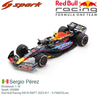 Modelauto 1:18 | Spark 18S896 | Red Bull Racing RB19 RBPT 2023 #11 - S.P&amp;#233;rez