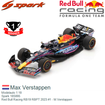 Modelauto 1:18 | Spark 18S895 | Red Bull Racing RB19 RBPT 2023 #1 - M.Verstappen