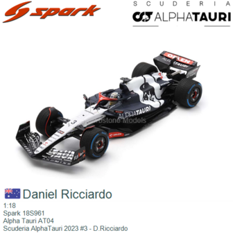 1:18 | Spark 18S961 | Alpha Tauri AT04 | Scuderia AlphaTauri 2023 #3 - D.Ricciardo