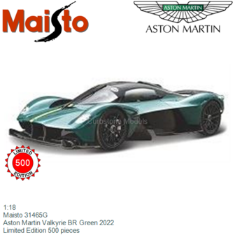 1:18 | Maisto 31465G | Aston Martin Valkyrie BR Green 2022