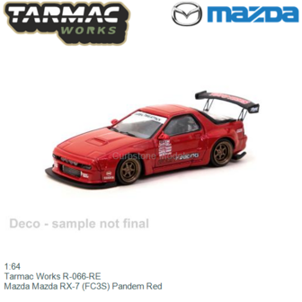 1:64 | Tarmac Works R-066-RE | Mazda Mazda RX-7 (FC3S) Pandem Red