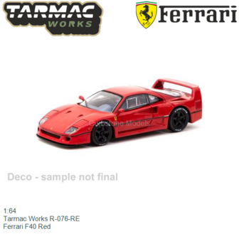 1:64 | Tarmac Works R-076-RE | Ferrari F40 Red