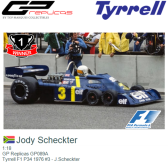 1:18 | GP Replicas GP089A | Tyrrell F1 P34 1976 #3 - J.Scheckter