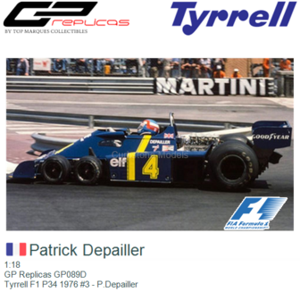 1:18 | GP Replicas GP089D | Tyrrell F1 P34 1976 #3 - P.Depailler