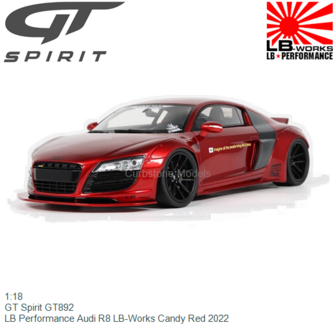 1:18 | GT Spirit GT892 | LB Performance Audi R8 LB-Works Candy Red 2022