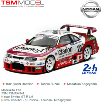 Modelauto 1:43 | TSM TSM154344 | Nissan Skyline GT-R LM | Nismo 1995 #23 - K.Hoshino - T.Suzuki - M.Kageyama