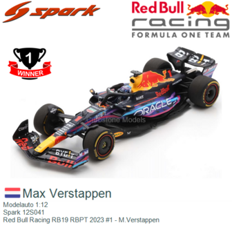 Modelauto 1:12 | Spark 12S041 | Red Bull Racing RB19 RBPT 2023 #1 - M.Verstappen