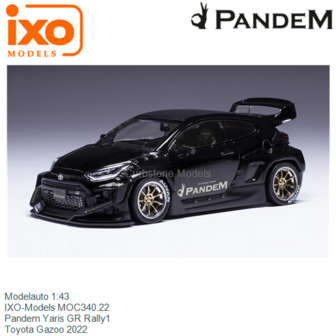 Modelauto 1:43 | IXO-Models MOC340.22 | Pandem Yaris GR Rally1 | Toyota Gazoo 2022