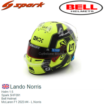 Helm 1:5 | Spark 5HF091 | Bell Helmet | McLaren F1 2023 #4 - L.Norris