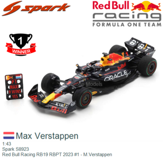 1:43 | Spark S8923 | Red Bull Racing RB19 RBPT 2023 #1 - M.Verstappen